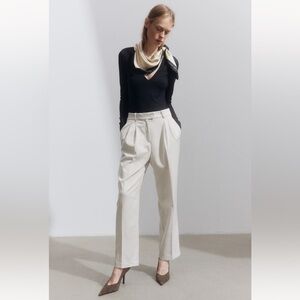Tailored Ankle-Length Dress Pants